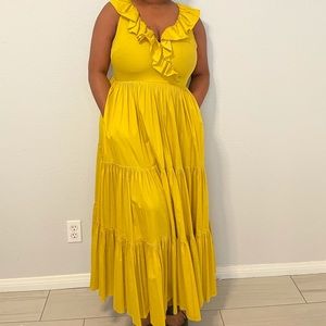 Kate spade poplin tiered ruffle dress NJMUA393